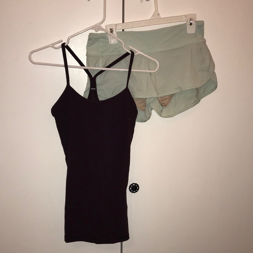 LULULEMON tank & shorts size 6